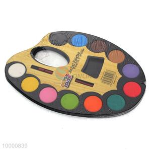 12 colors Large Plastic Artist Palette for Children with <em>Paint</em> Roller <em>Brush</em>