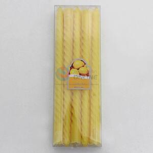 10pc yellow screw thread candles