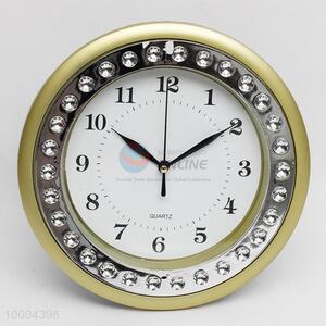 Round Golden Alarm Clock With Drill