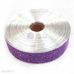 Wholesale Purple Satin Ribbon With Paillette