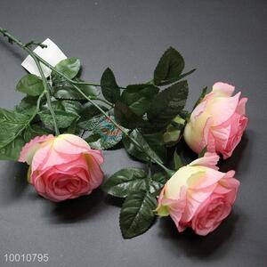 70CM Artificial Three-head Rose