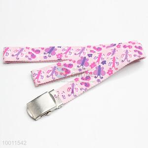 Pink Butterfly Pattern Webbing Waist Belt All-match Waitband