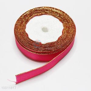 Hot sale 2 cm gold edge satin ribbon