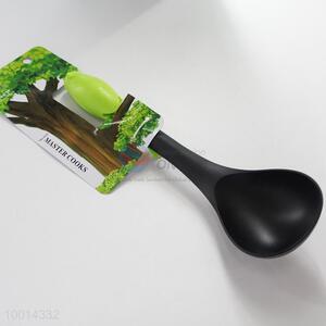 Black nylon soup ladle with bird-shaped handle