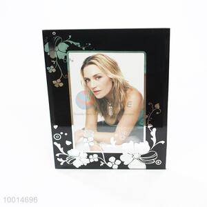 Floral Decoration Glass Photo Frame