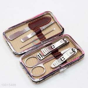 White Rose Pattern Stainless Steel Women 6Pcs/Set Manicure Set Beauty Tools