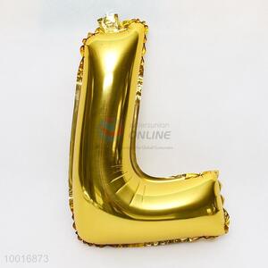 Children letter L shaped foil balloon