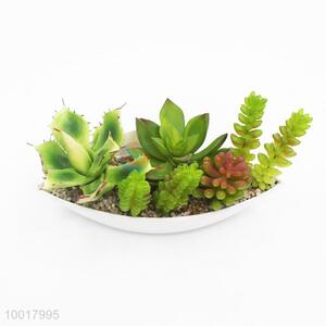 New Arrivals Ceramics Ship Shaped Pot Artificial/Simulation Potted Plant