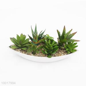 Ceramics Ship Shaped Pot Artificial/Simulation Potted Plant