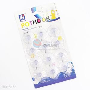 12PC Transparent Removable Hook