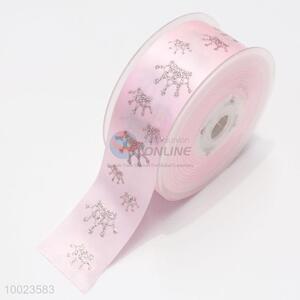 Hot Sale High Quality 3.8CM Gold Crown Pattern Print Ribbon