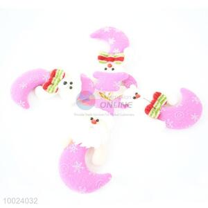 Hot Sale Cheap Christmas Snow Flower Purple Moon Small Cute Lively Cloth Pendant