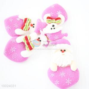 Hot Sale Cheap Christmas Snow Flower Purple Heart Small Cute Lively Cloth Pendant