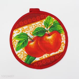 Red round thick pot holder