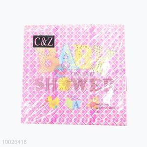 High Quality Pink Pattern Napkin for Party