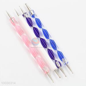 Wholesale Multi-color Acrylic Handle Double Head Nail Art Nail Dotting Pen