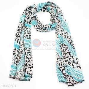 Wholesale Cheap Price Leopard Print Dacron and Spandex Scarf