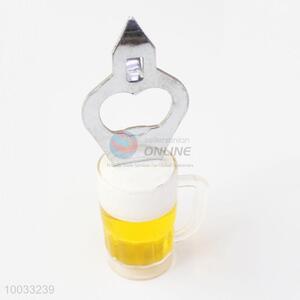 Functional beer bottle opener fridge magnet