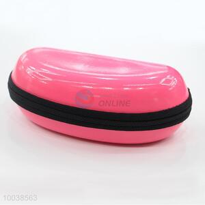 Pink PU eye glasses/sunglasses case with zipper