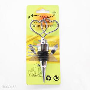 2015 hot heart shape zinc alloy eco-friendly bottle stopper