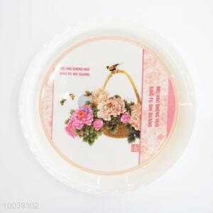 Wholesale 9Inch Flower Pattern Elliptic Melamine Plate