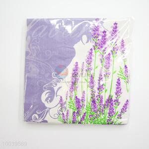 Wholesale Lavender Pattern Square Napkin