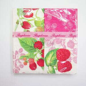 Red Raspberry Pattern Square Napkin