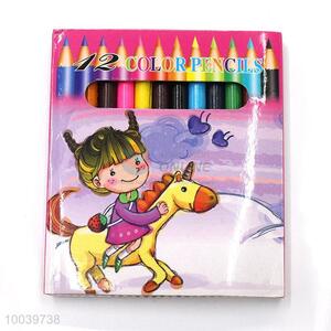 12pcs/set stationery wooden 12 colors pencil pen