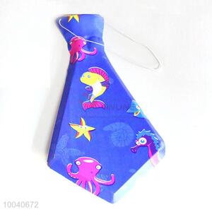 Hot sale blue cartoon party christmas pvc tie