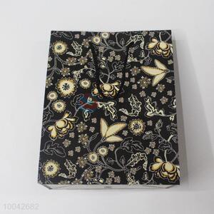 13*17*7CM Golden Flower Copper Plate Shopping <em>Paper</em> Bag