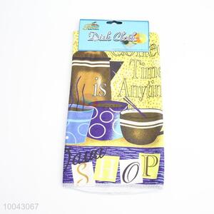 Coffee Printed Microfiber Dish Cloth/Kitchen Towel