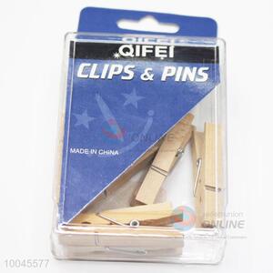 Small Wooden Clothes Clips/Pegs Set