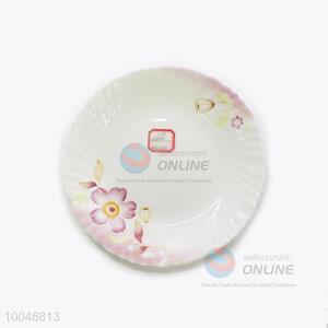 7.5inch Sakura Pattern Heat Resistant Opal Glassware Opal Glass Opal Soup Plate