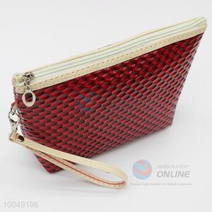 Red PU cosmetic bag/lady makeup bag