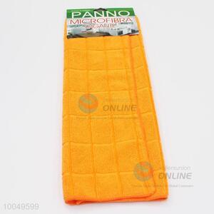 <em>Hot</em> Sale 30*40CM Orange Block-plaided Polyester Cleaning Towel