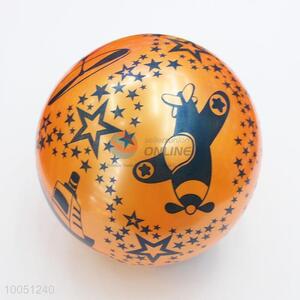 100g 9Inch Orange Printing Beach Toy PVC Inflatable Beach Ball