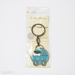 Blue Baby Carriage Aluminium Alloy Key Chain/Key Ring