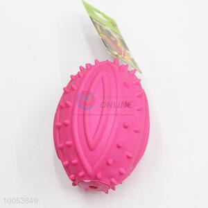 Cheap Pet Dog Toys 9.5cm Rose Red TPR Ball Dog Dental Toy