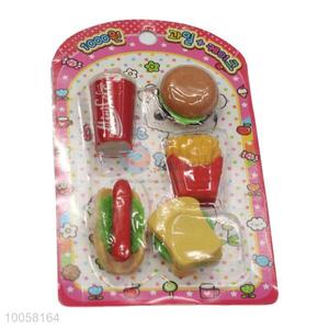 Wholesale Burgers fries Cola Shape  Cute Eraser