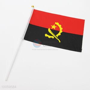 14*21cm Angola Hand Waving Flag With Plastic Pole