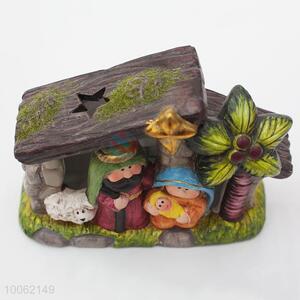 Desktop decoration resin arts crafts with light