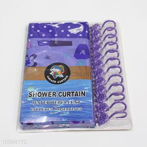 High Quality Purple Dacron Shower Curtain