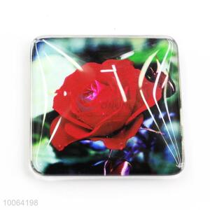 Flower Pattern Glass Fridge Magnet