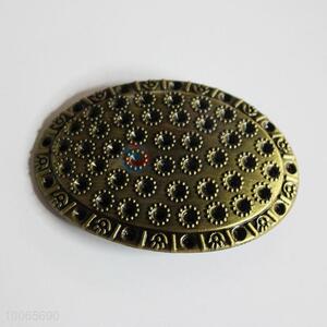 Oval vintage zinc alloy belt buckle