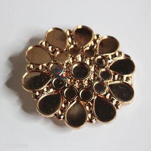 Best selling round floral metal zinc alloy belt buckle