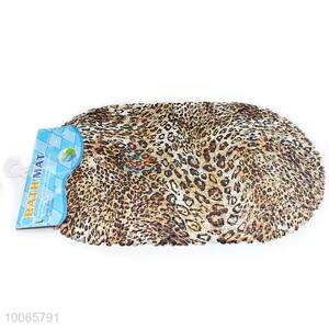 Leopard Print Ellipse Shaped PVC Non-slip Mat