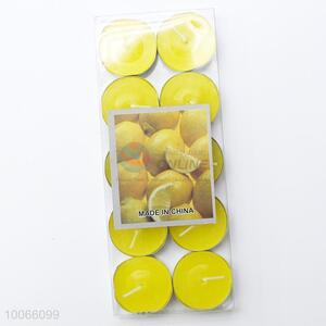 10pcs Small Yellow Wax Candles Set