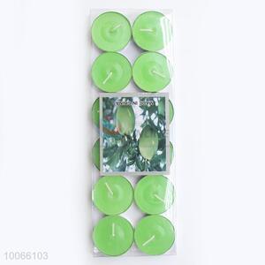 12pcs Small Green Wax Candles Set