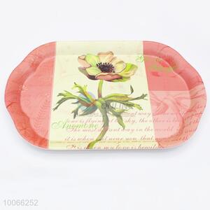 Top quality flower pattern melamine tray