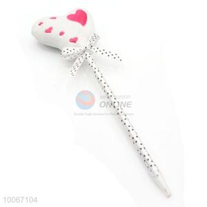 Heart shape wholesale plush ball pen